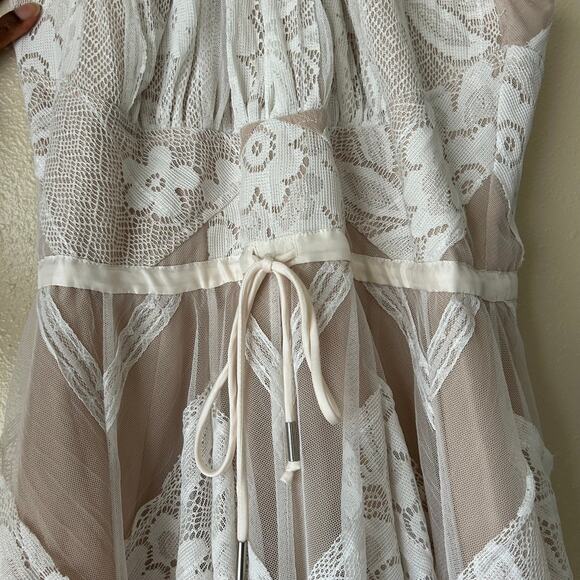 Tracy Reese White Lace Halter Dress Size 8 - Picture 5 of 9